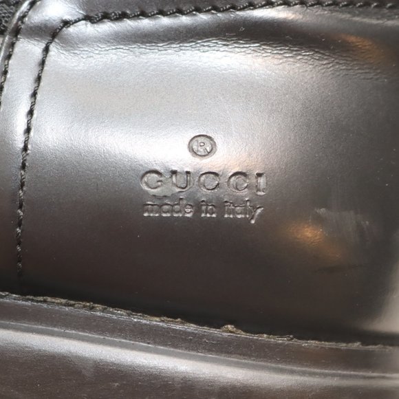 GUCCI Black Leather Combat Boots size 10D main image 10